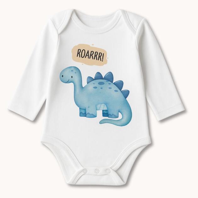 Dino & Doggo Full sleeves Onesies (Pack of 3)