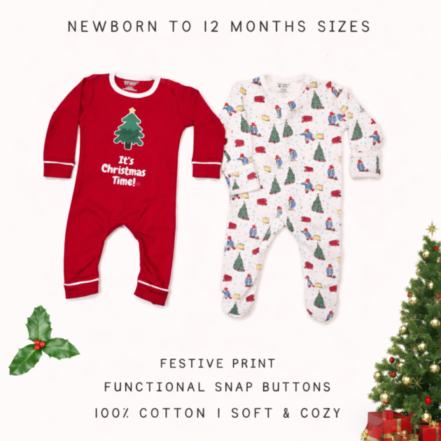 The Christmas Winter Pudding Special - Sleepsuit & Romper Combo